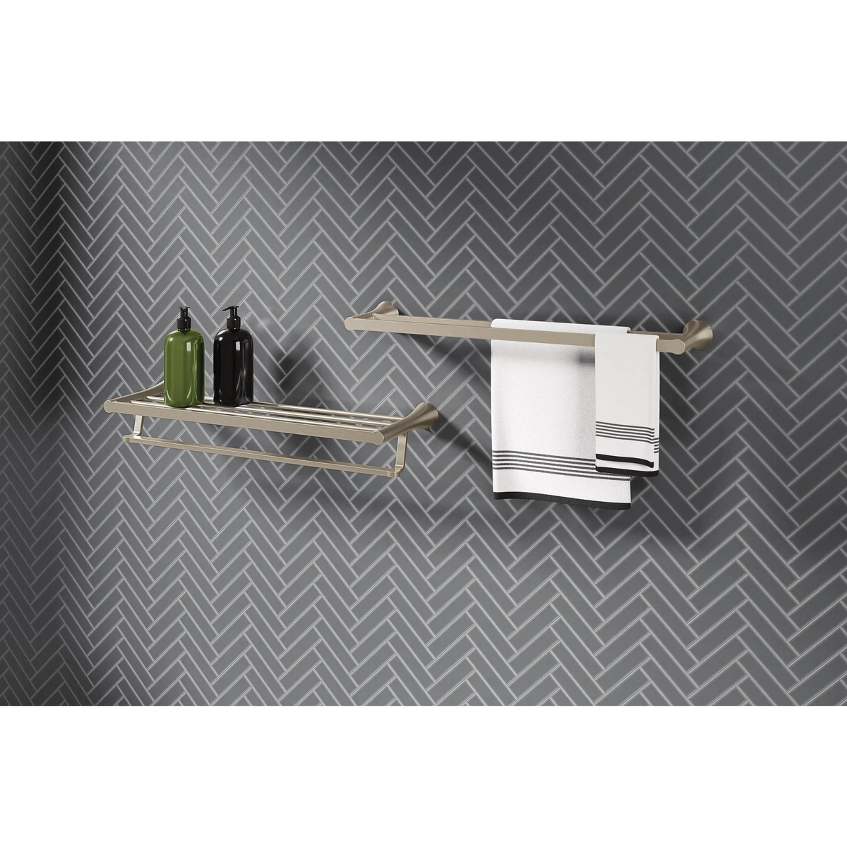 Jase Chrome double towel bar