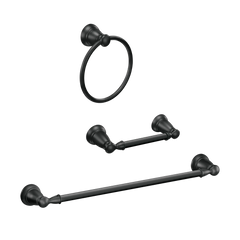 Banbury Matte Black 3 Piece Bath Accessory Kit