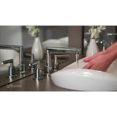Arris Chrome Two-Handle Low Arc Bathroom Faucet