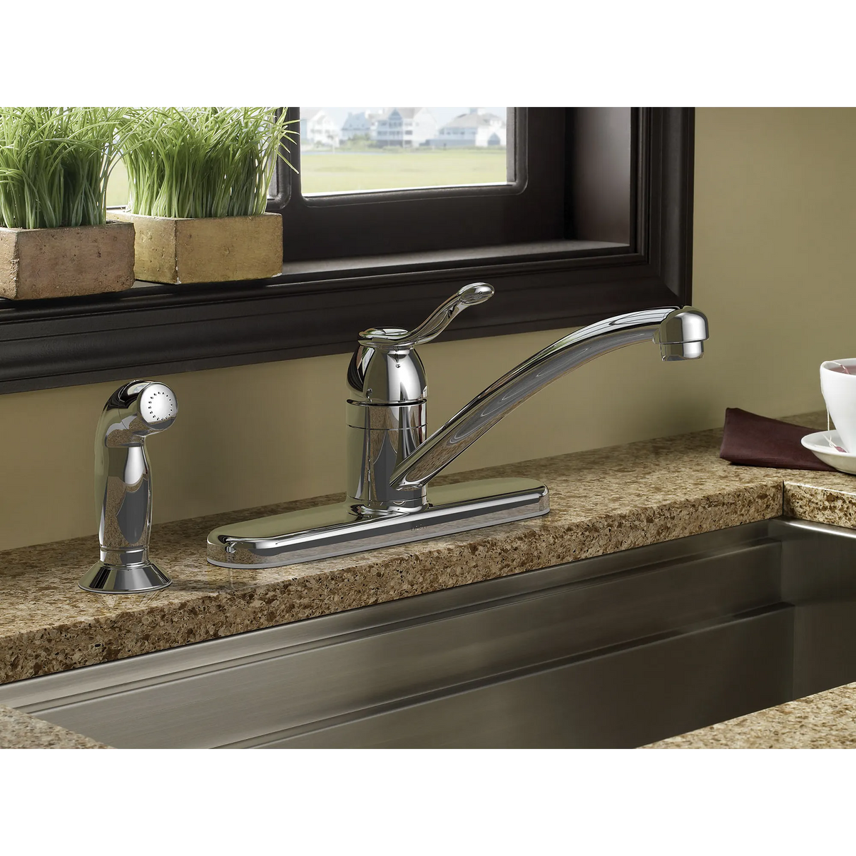 Adler Chrome One-Handle Kitchen Faucet
