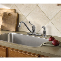 Muirfield Chrome one-handle low arc kitchen faucet