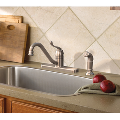 Muirfield Chrome one-handle low arc kitchen faucet