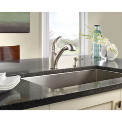 Caprillo Chrome one-handle low arc kitchen faucet
