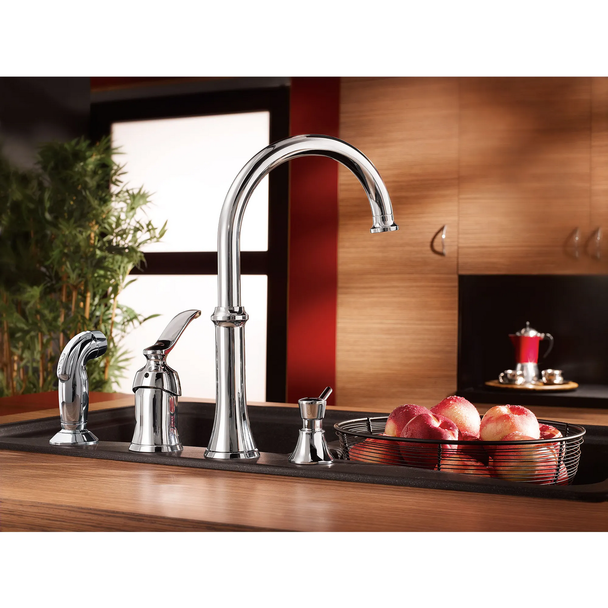Quinn Chrome one-handle high arc kitchen faucet