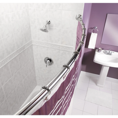 Curved Shower Rods Chrome 5' Curved Shower Rod