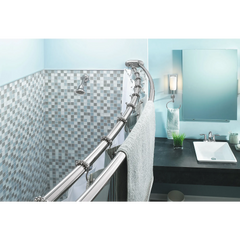 Curved Shower Rods Chrome Adjustable Curved Shower Rod