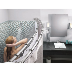 Curved Shower Rods Chrome Adjustable Curved Shower Rod