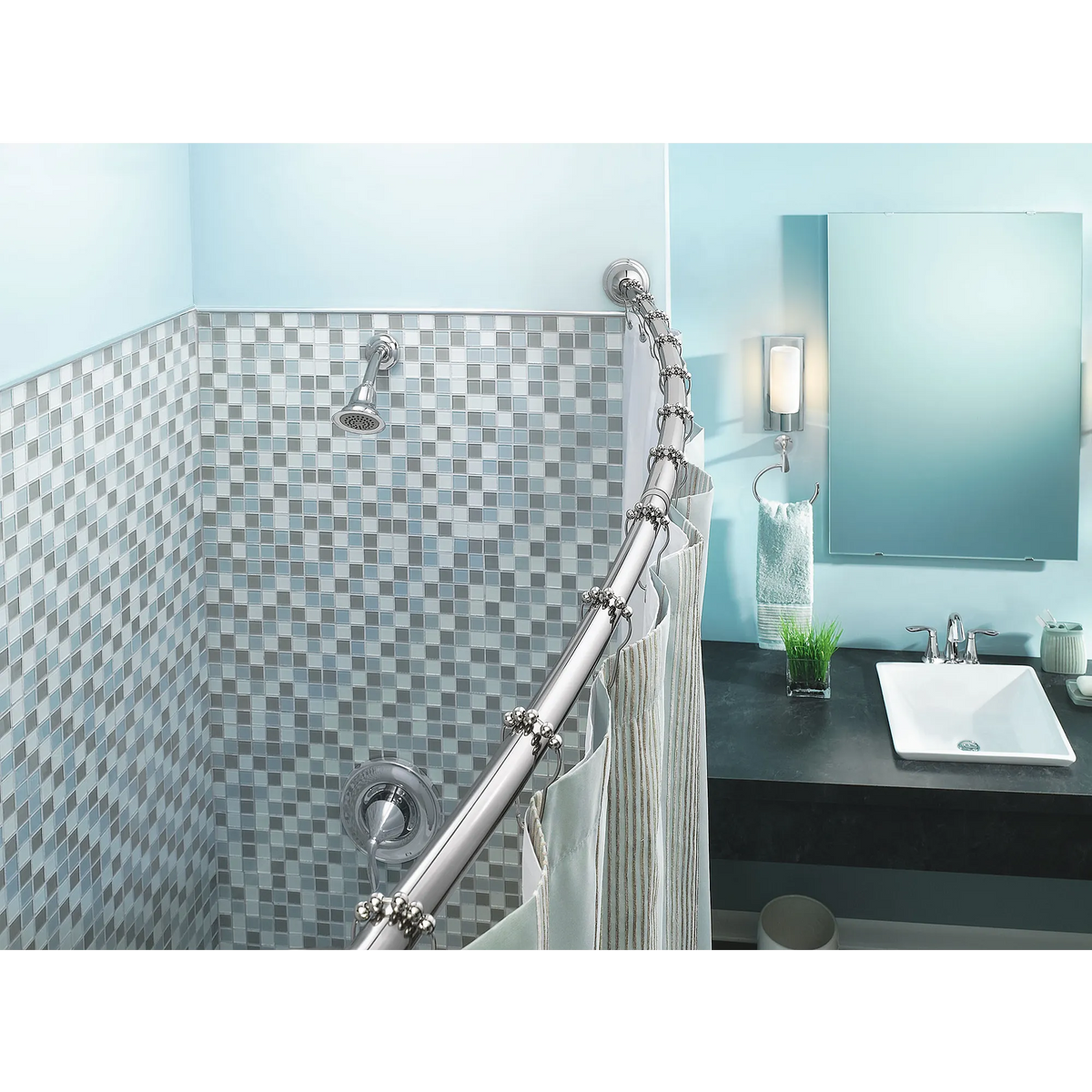 Curved Shower Rods Chrome Adjustable Curved Shower Rod