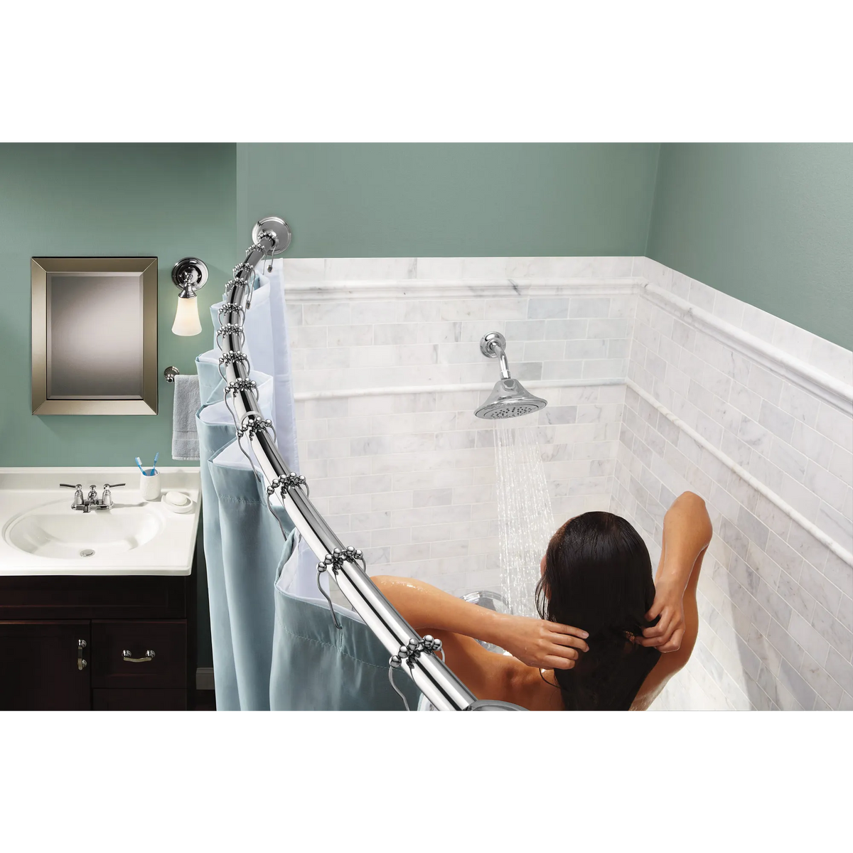 Curved Shower Rods Tension Curved Shower Rod