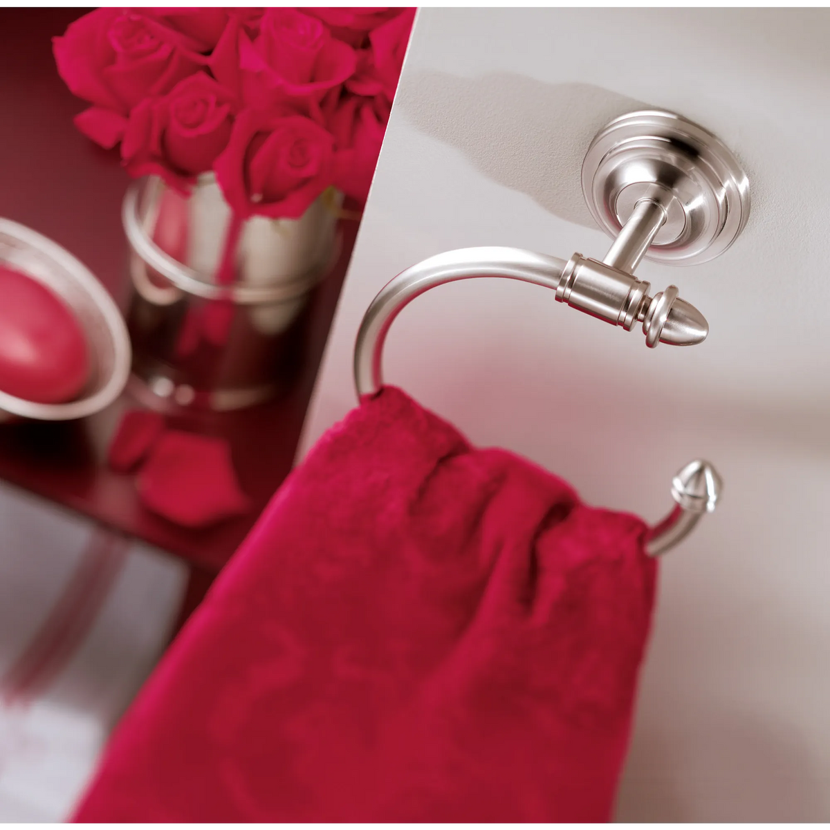 Stockton Chrome towel ring