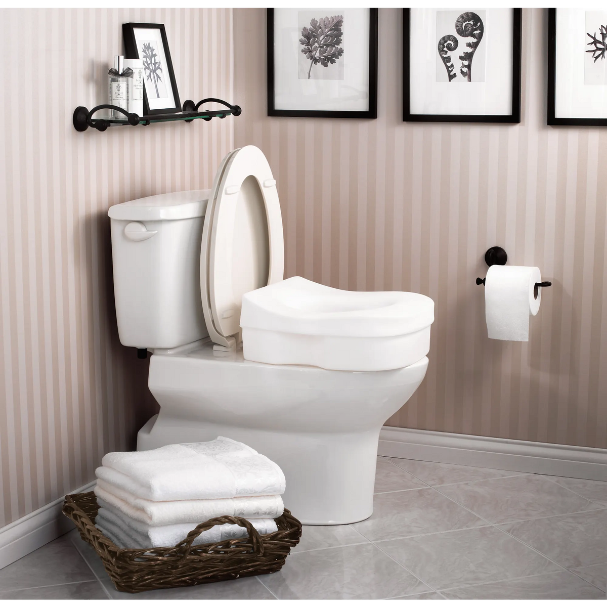 Moen Home Care Glacier Elevated Toilet Seat