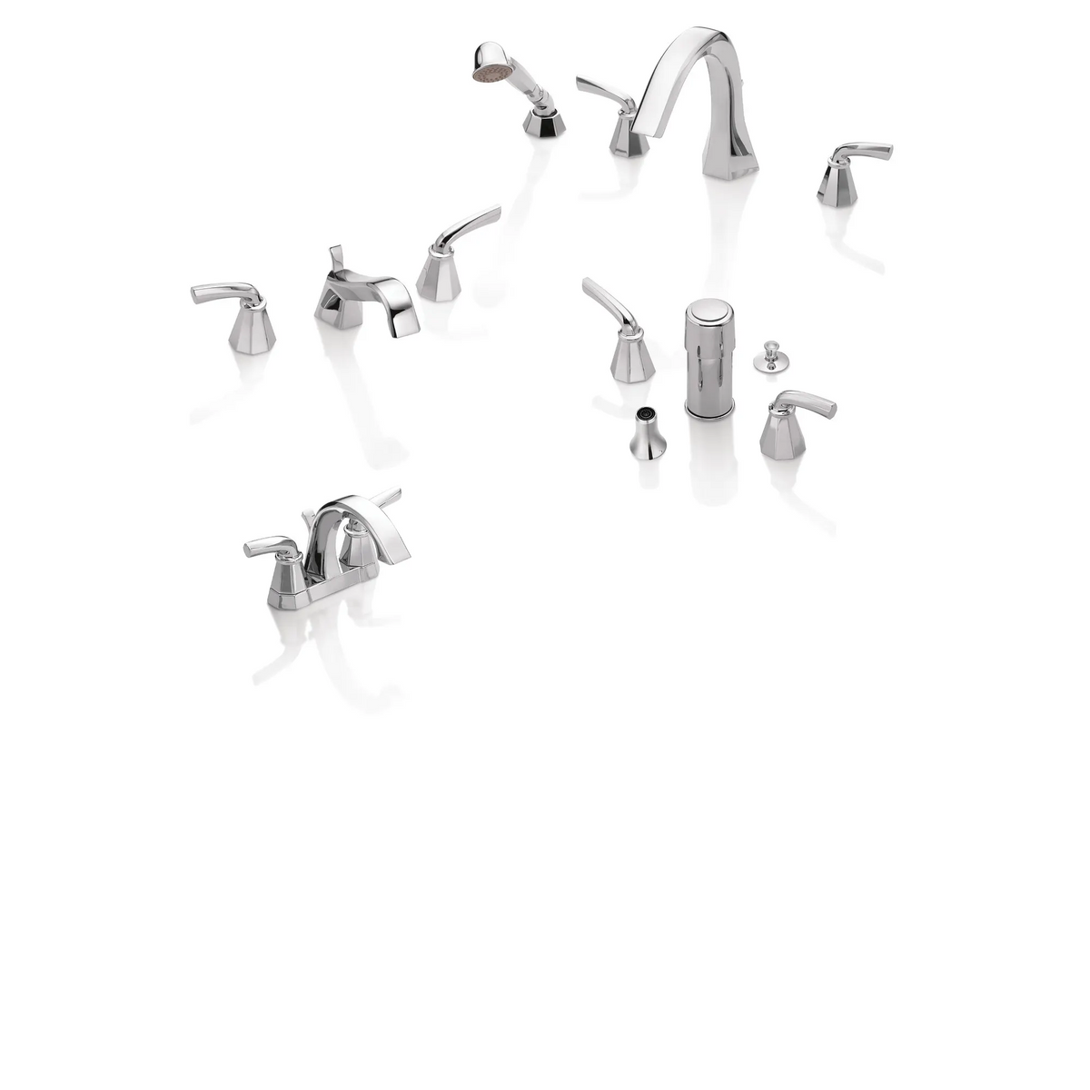 Felicity Chrome two-handle bidet faucet