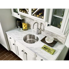 Etch Chrome One-Handle High Arc Pulldown Bar Faucet