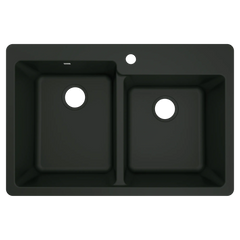 Host 33" Granite Dual Mount Double Bowl Sink