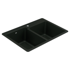 Host 33" Granite Dual Mount Double Bowl Sink