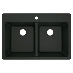 Host 33" Granite Dual Mount Double Bowl Sink