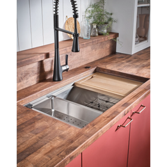 Luxe Chef 32" Workstation Undermount Single Bowl Sink With Accessories