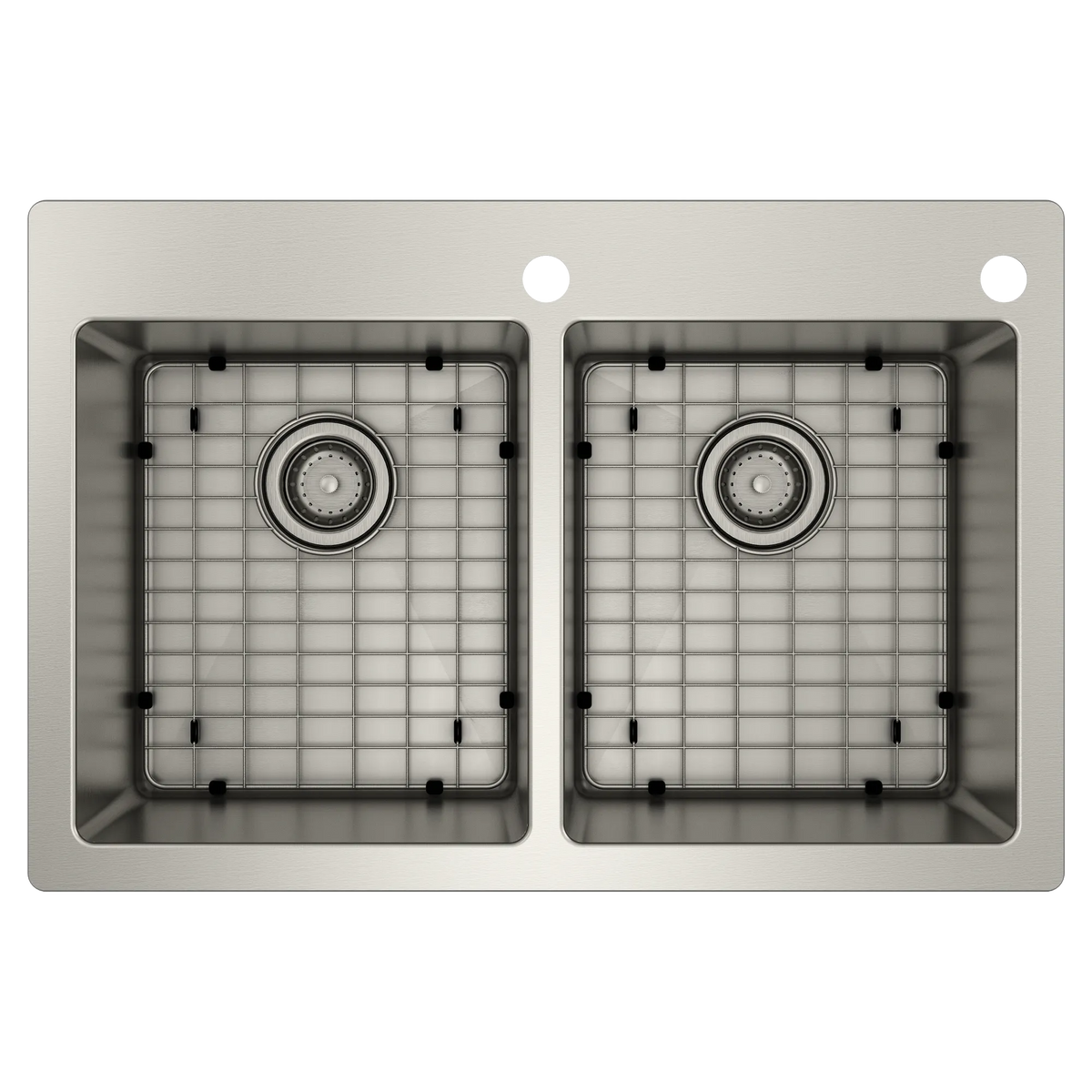 Prep 33" Stainless Steel  Dual Mount Double Bowl Sink