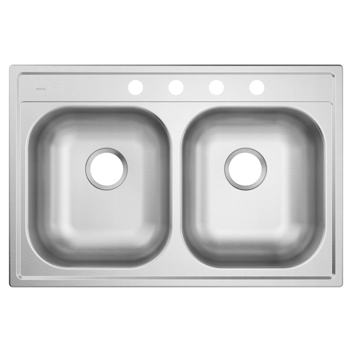 2000 Series 33"x22" 20 Gauge Double Bowl Drop In Sink