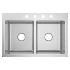 Prep 33" Stainless Steel  Drop-in Double Bowl Sink