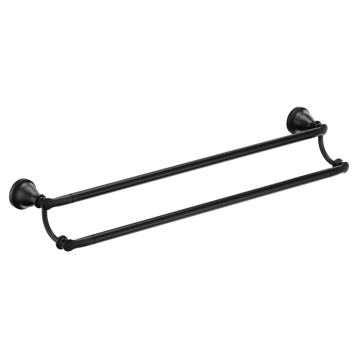 Hilliard Matte black 24" double towel bar