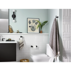 Hensley Matte Black 3 PC Kit: Pivoting Paper Holder, Towel Bar and Towel Ring