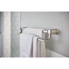 Hensley Brushed nickel 24" Double Towel Bar