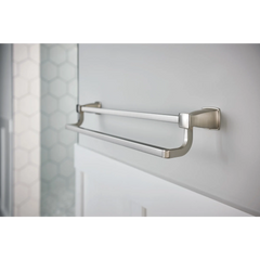 Hensley Brushed nickel 24" Double Towel Bar
