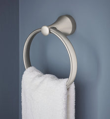 Hamden Spot resist brushed nickel Towel Ring