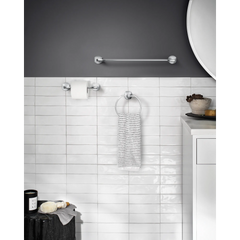 Lindor 3 Pc Kit: Pivoting Paper Holder, Towel Bar and Towel Ring