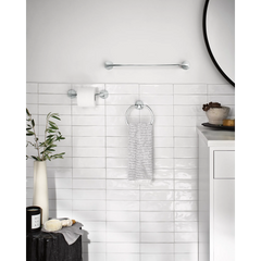 Lindor 3 Pc Kit: Pivoting Paper Holder, Towel Bar and Towel Ring