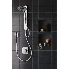 Moen Spa Shower Matte black two-function 7.9" diameter spray head standard with handshower