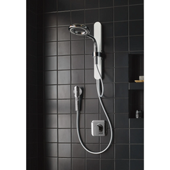 Moen Spa Shower Matte black two-function 7.9" diameter spray head standard with handshower