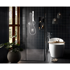 Moen Spa Shower Matte black two-function 7.9" diameter spray head standard with handshower