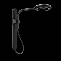 Moen Spa Shower Matte Black One-Function 7.9" Diameter Spray Head Rainshower