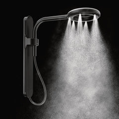 Moen Spa Shower Matte Black One-Function 7.9" Diameter Spray Head Rainshower