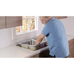 1800 Series 25" x 22" Stainless Steel 18 Gauge Single Bowl Drop In Sink