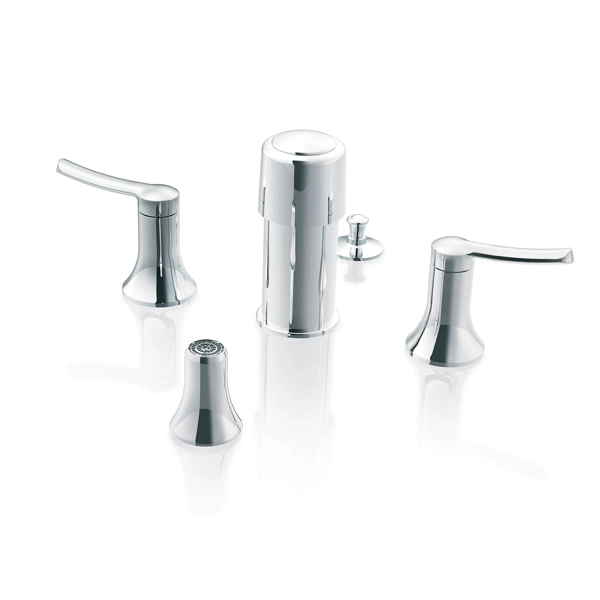 Fina Chrome two-handle bidet faucet