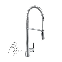 Sinema MotionSense Wave One-Handle Pre-Rinse Spring Touchless Kitchen Faucet