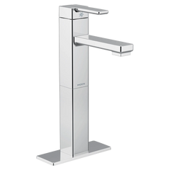 90 Degree One-Handle High Arc Vessel Bathroom Faucet