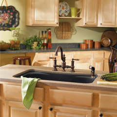 Waterhill Chrome Two-Handle High Arc Kitchen Faucet