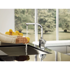 90 Degree Classic stainless one-handle high arc kitchen faucet