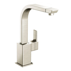 90 Degree Chrome one-handle high arc kitchen faucet