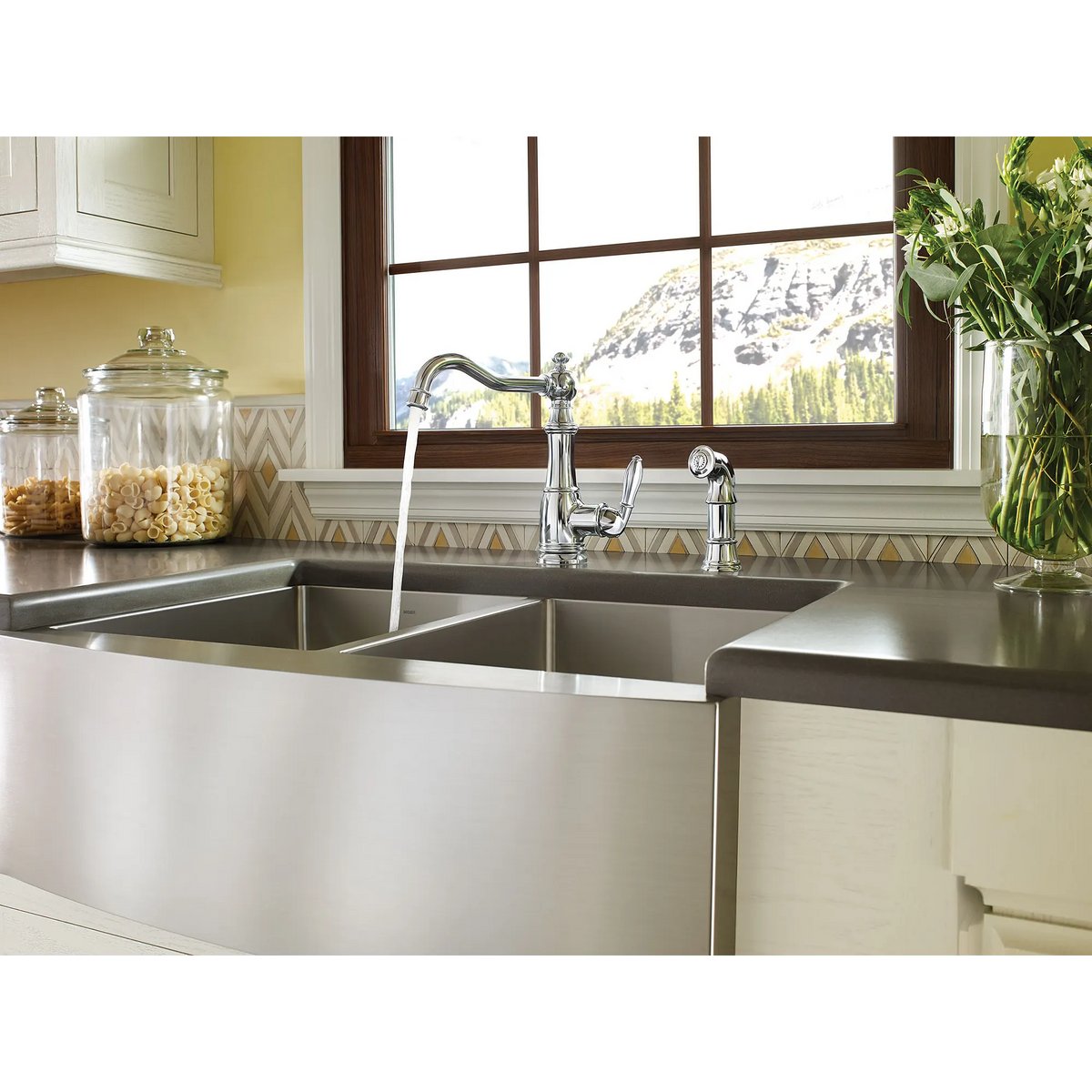 Weymouth Chrome One-Handle High Arc Kitchen Faucet