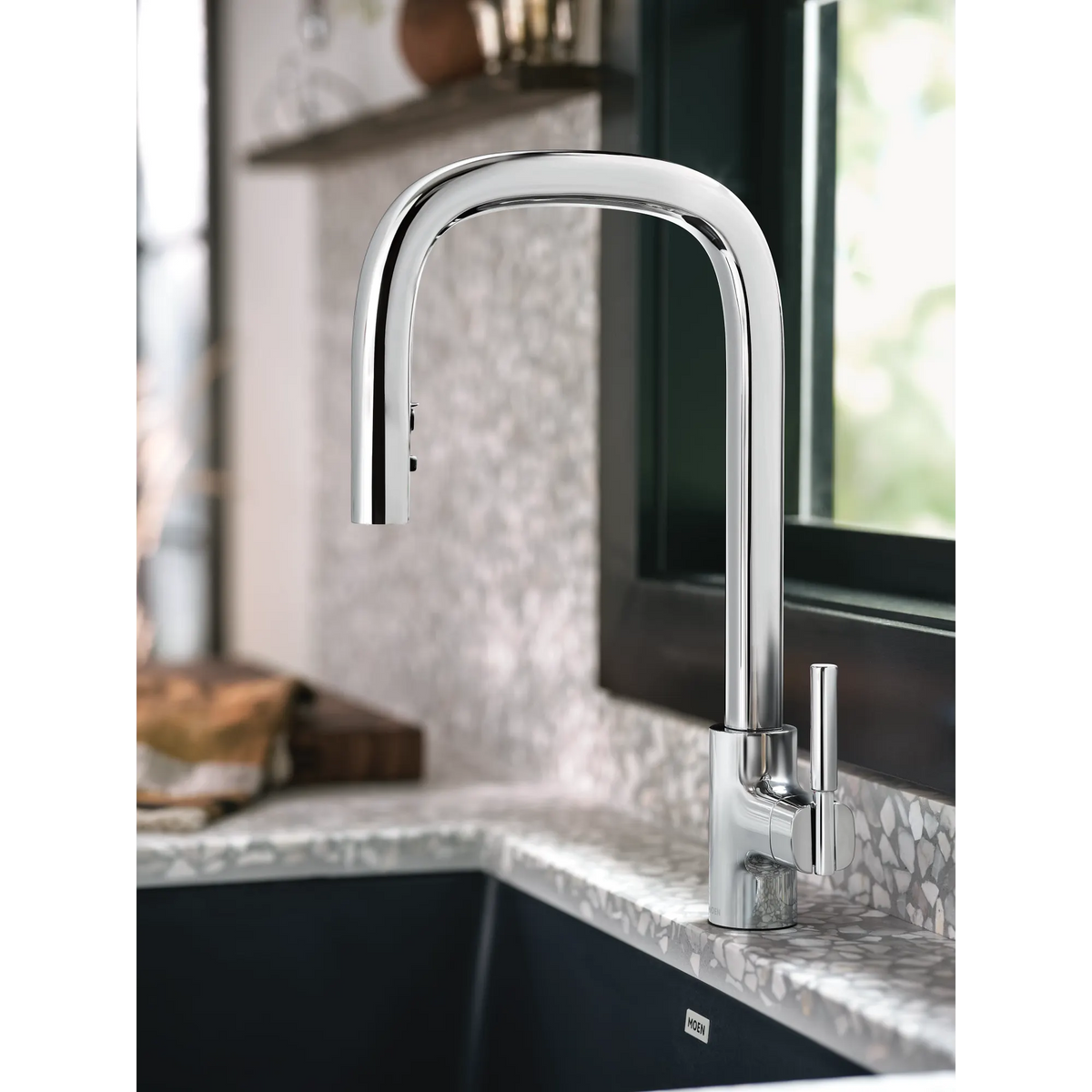 Tenon One-handle High Arc Pulldown Kitchen Faucet