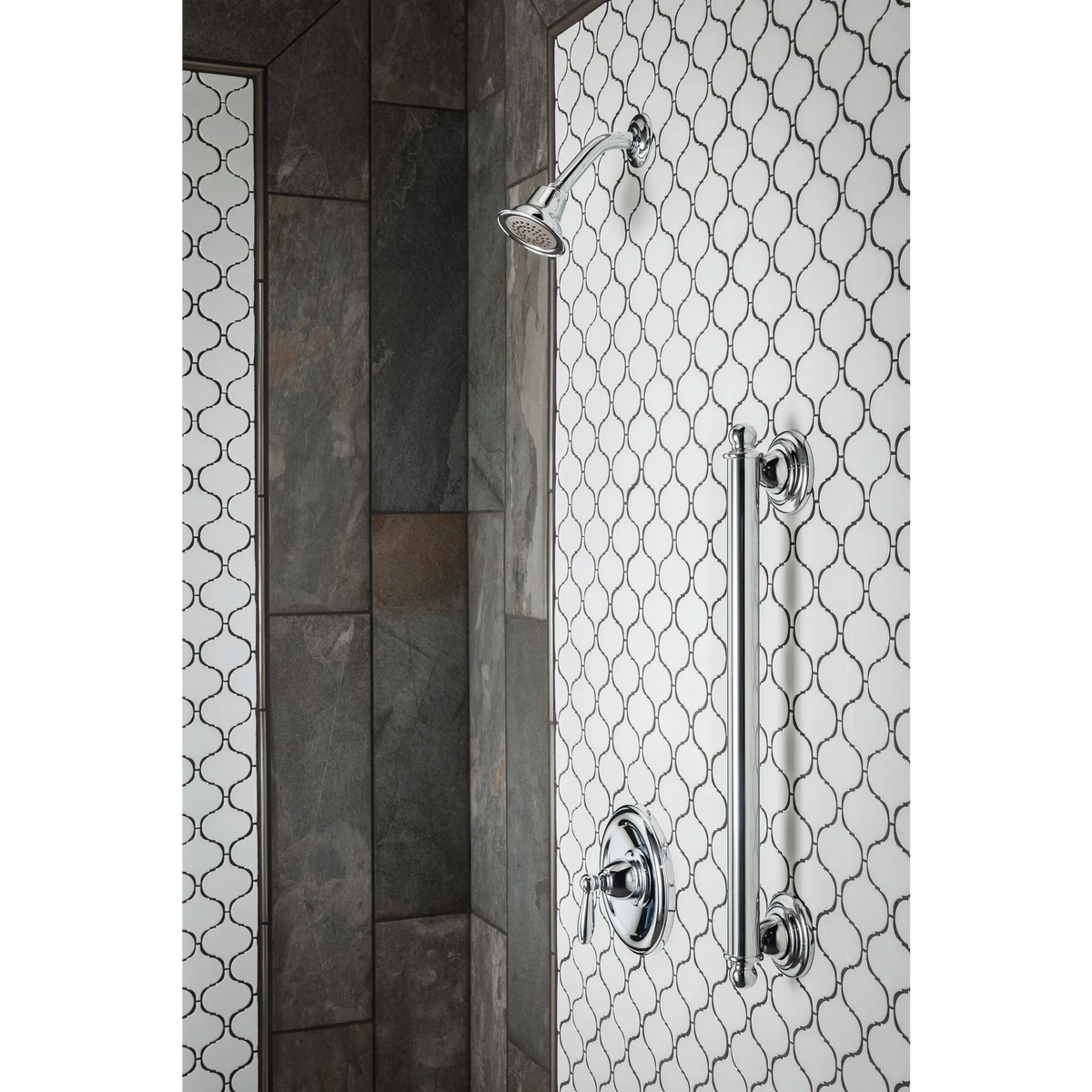 Brantford Chrome 24" Designer Grab Bar