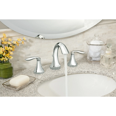 Eva Chrome Two-Handle High Arc Bathroom Faucet
