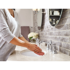 Dartmoor Chrome Two-Handle High Arc Bathroom Faucet