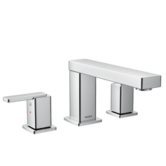 Chrome two-handle non diverter roman tub faucet