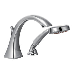Voss Chrome high arc roman tub faucet includes hand shower